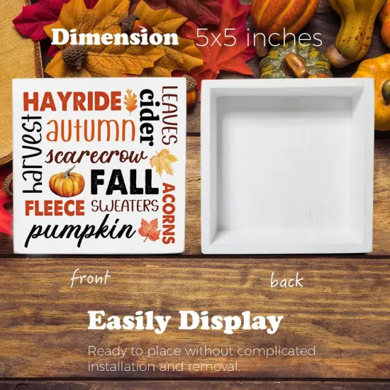 Pumpkin Wooden Sign Fall Tabletop Decor {2}