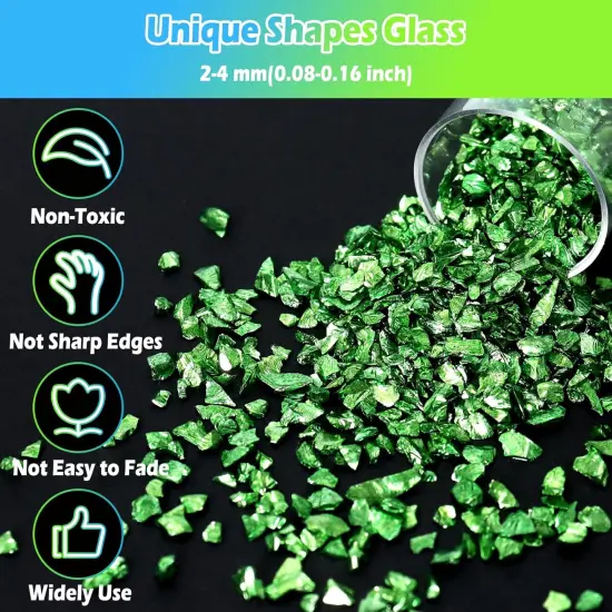 4.23oz/ 120g Crushed Broken Glass Sprinkle Chips for Resin Epoxy Jewelry DIY {2}