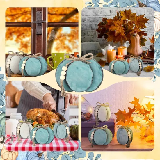 3 Pcs Fall Pumpkin Tabletop Decor {3}