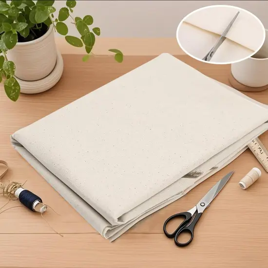 Muslin Cotton Fabric by The Yard Light Weight 63 Inches Wide Natural (Natural White, 1 Yard) {3}