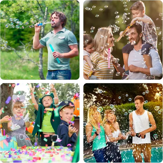 40 Pack 14&rsquo;&rsquo; Big Bubble Wands, 8 Colors Bubbles Bulk for Summer Toy, Outdoor / Indoor Activity Use, Easter, Birthday, Graduation, Shower, Bubbles Party Favors Supplies for Kids Toddlers {3}