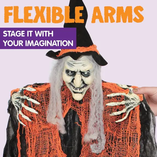 3 Pack 35&rdquo; Hanging Ghosts Witch Pumpkin Decor Hanging Halloween Decorations {3}