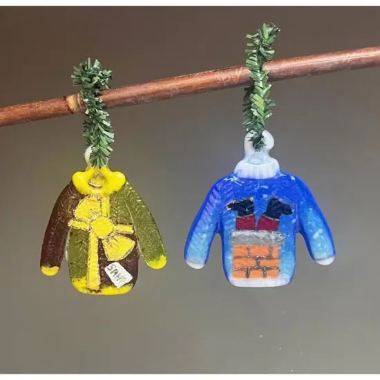 9" x 5" x 1.75" Holiday Sweaters Ornament Glass Fusing Kiln Mold {3}