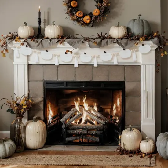 Fall Decorations for Home Fall White (	Main Orange) {6}