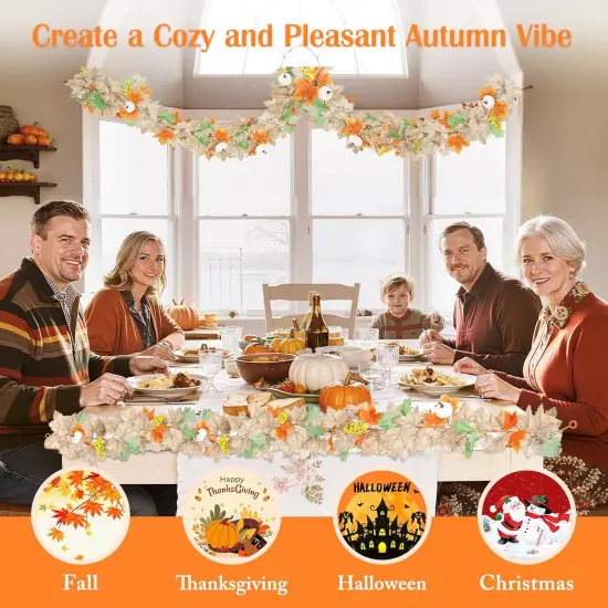 6 ft Fall Garland (	Dry Yellow) {5}