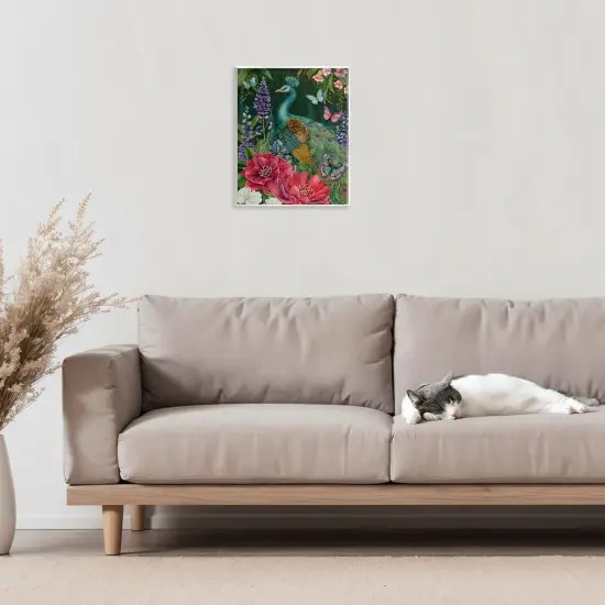 Stupell Industries Garden Motif Peacock Wall Plaque, design by Nicole Tamarin {2}