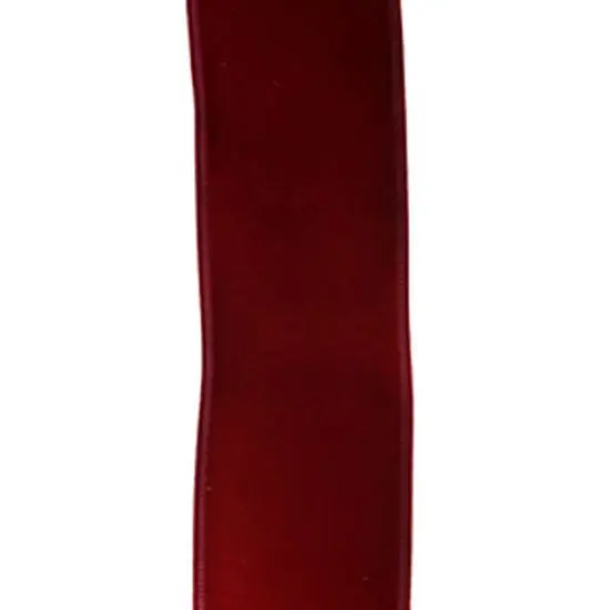 Red Velvet Wire Edge Ribbon &ndash; 2.5" x 25' Holiday Craft & Gift Wrap Ribbon {1}