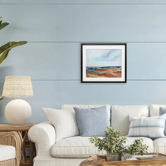 Stupell Industries Coastal View Horizon Framed Print Under Glass, design by Nikita Jariwala {2}