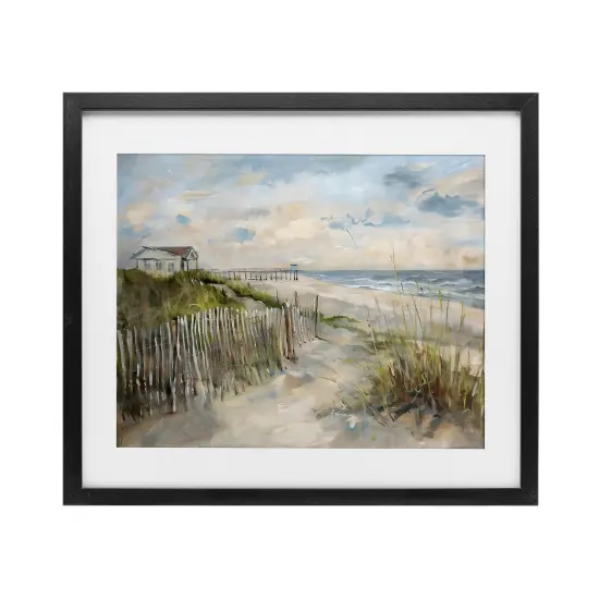 Stupell Industries Favorite Spot Beach View Framed Print Under Glass, design by LSR Creative Studio {1}