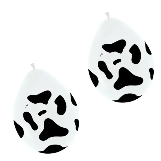 11" Cow Print Latex Balloons Farm Animal Party Decor {5}