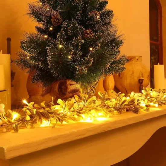 Christmas Garland with Lights Battery Operated {4}