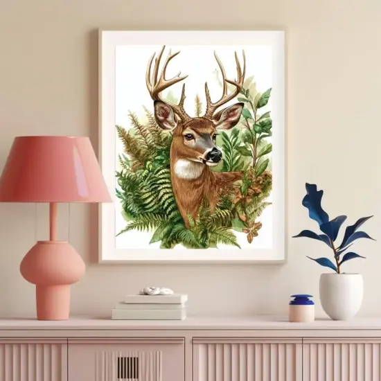 5D Deer Diamond Painting Kits - 11.8x15.7 Inch {3}