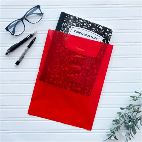 Plymor 9" x 12", Red 2 Mil Flat Open Plastic Poly Bags {4}