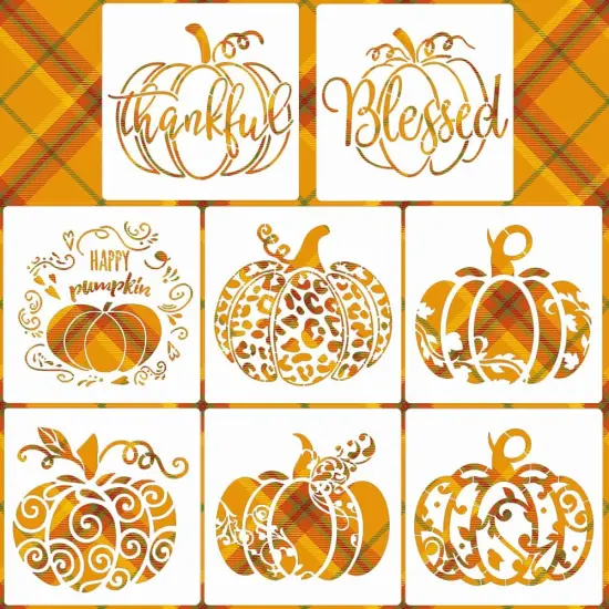 Fall Pumpkin Stencils 8&rdquo; Fall Stencils Reusable Pumpkin Stencil {1}