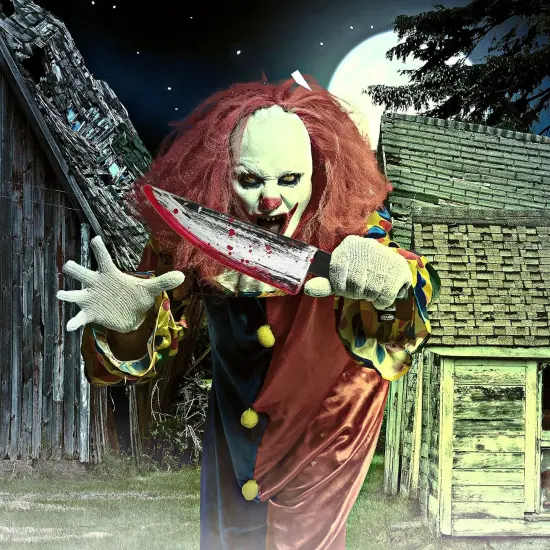 4E&rsquo;s Novelty Large 16.5" Fake Knife with Bloody Effect &ndash; Plastic Halloween Prop Knife for Scary Clown, Michael Myers, Chucky, Zombie Costumes &ndash; Safe for Kids & Adults, Realistic Look, Lightweight Toy {5}