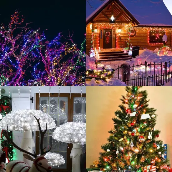 Orange Solar String Lights - 66 Feet 200 LEDs 8 Modes {5}