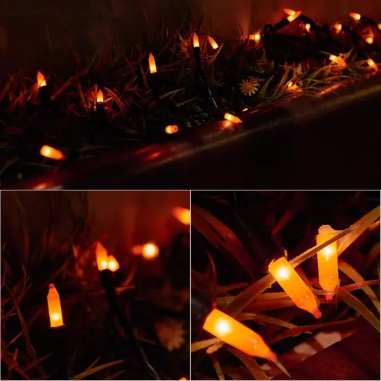 Halloween Orange String Lights - 50 LED with 8 Modes {2}