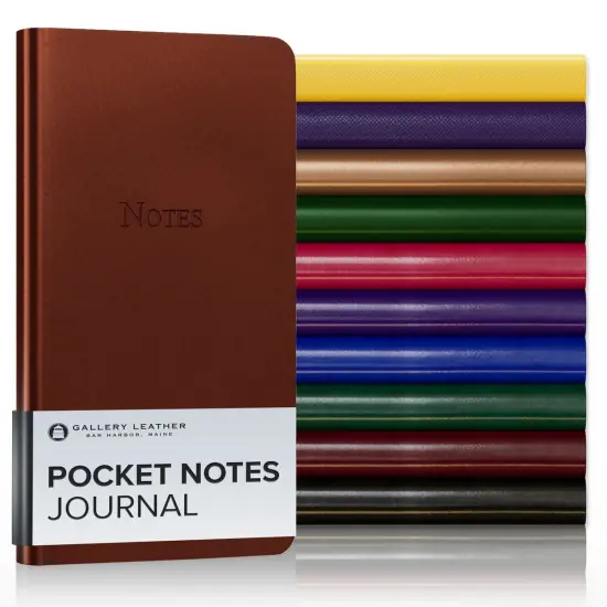 Pocket Notes Leather Journal by Gallery Leather - 6"x3.25" Freeport Copper {1}