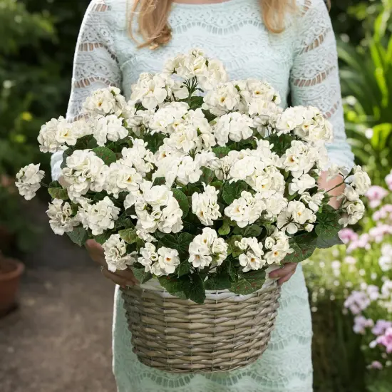 8PCS 14.4" Artificial Flowers (White) {3}