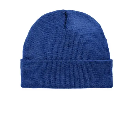 Volunteer Knitwea&reg; Chore Beanie, 100% Acrylic USA-Made Adjustable Cuff Knit Hat True Royal {1}