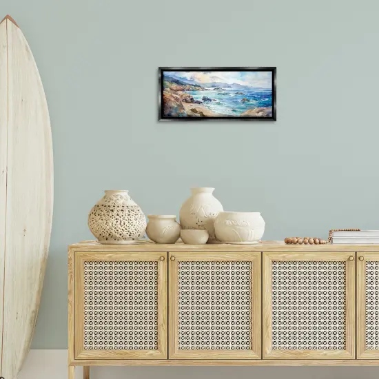 Stupell Industries Blue Toned Beach Edge Floating Frame Design by Heidi Kuntz {2}
