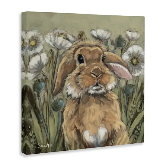 Stupell Industries Rabbit in Poppy Garden Canvas Design by Sara G. Designs {3}
