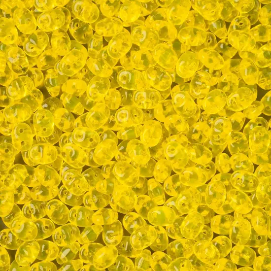 Matubo 2-Hole Czech Glass Transparent Superduo Beads, 100g Amber {1}