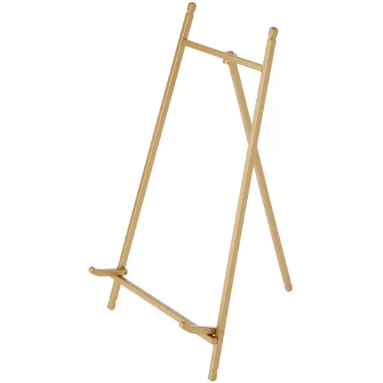 Bard's Satin Gold-toned Metal Easel, 12" H x 7" W x 7.75" D {1}