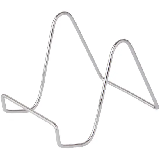Bard's Plain Silver Wire Easel Stand, 4" H x 3.5" W x 5.5" D {1}
