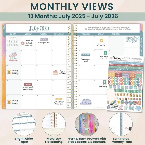 bloom daily planners 2025-26 Academic Planner, Soft Cover, 8.5" x 11", Creating A Life I Love {3}