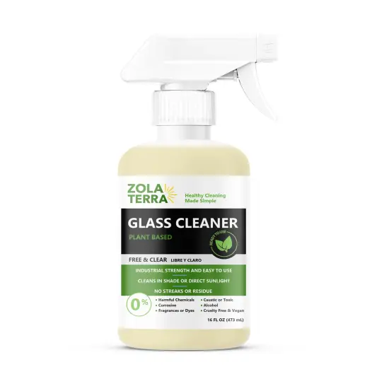 ZolaTerra Glass Cleaner Kit, 16oz case of 2 with Green Microfiber Towel {1}