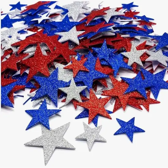Patriotic Star Stickers July 4th Foam {1}
