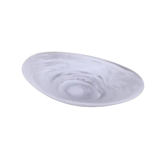 Resin White Swirl Serving Platter {1}