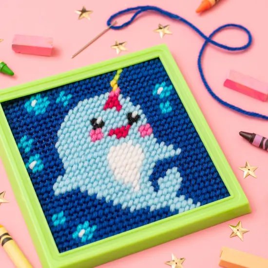 Colorbok Sew Cute! Needlepoint Kit-Narwhal {5}