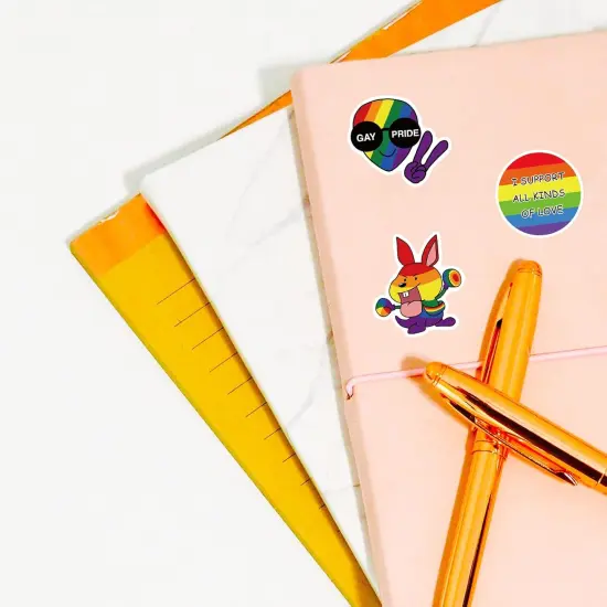 Pride Stickers, 200 PCS Rainbow Stickers for LGBTQ Sticker Packs in Bi Trans Lesbian Pride Stuff, Gay Stickers for Laptop Case Motorcycle Helmet {4}