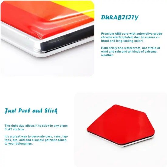 Rainbow Gay Pride Flag Decal Sticker LGBT Emblem Flags for Car Bumper, 2 Pack {3}