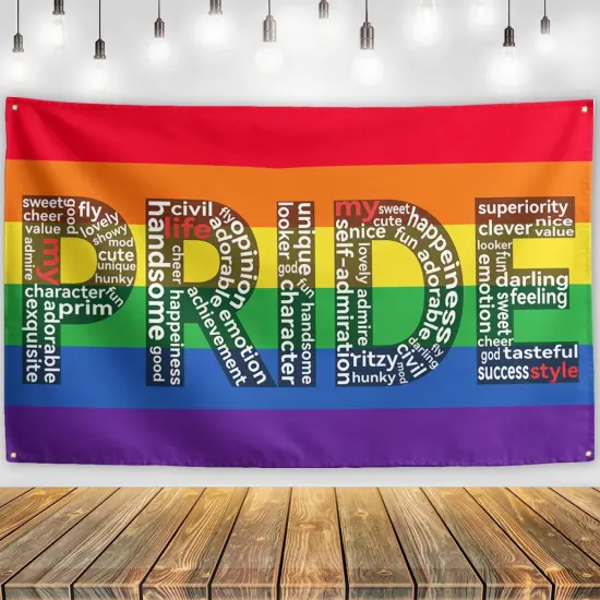 Pride Decorations Happy Pride Backdrop Gay Pride Banner LGBT Pride Day Pride Month Rainbow Decor Pride Decorations for Home {1}