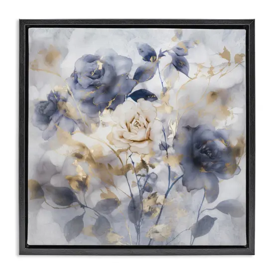 Stupell Industries Muted Roses with Glam Detail Floating Frame By Irene Weisz {1}