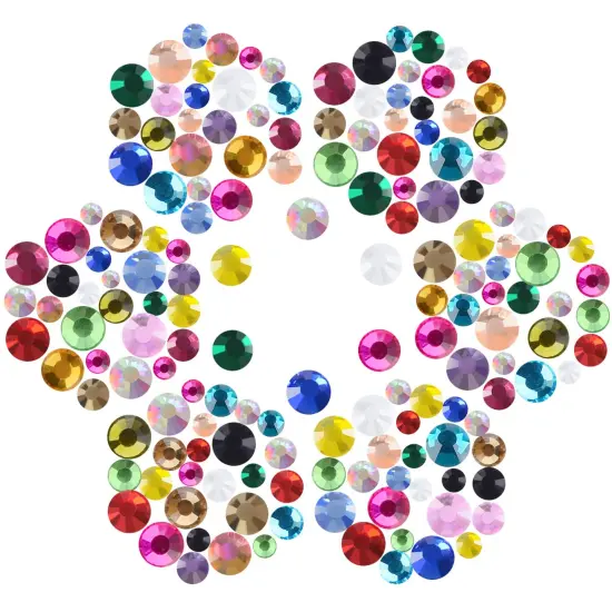 6500pcs+ Flatback Glass Hotfix Iron On Rhinestones Crystal for DIY Making with Tweezer & Picking Pen for Shoes, Clothes, Face Art, Bags, Manicure (2+20Multi-Colors,3&5-Sizes,2&20-colors) {5}