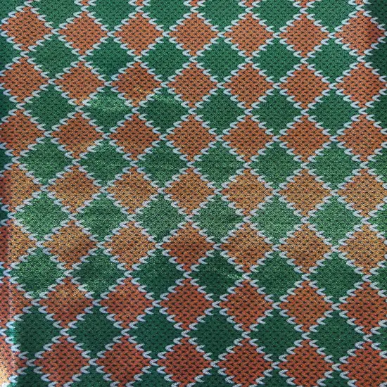 1 Yard Red and Green Diamond Mystique Spandex Fabric for Costumes Dancewear Leggings Holiday Apparel 60 Inches Wide {2}