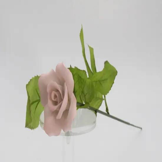 Hand Crafted Ceramic Pink Rose Flower - Set of 2, Valentines Day Decor, Wedding D&eacute;cor, Wedding Gift, Anniversary D&eacute;cor, Anniversary Gift {2}