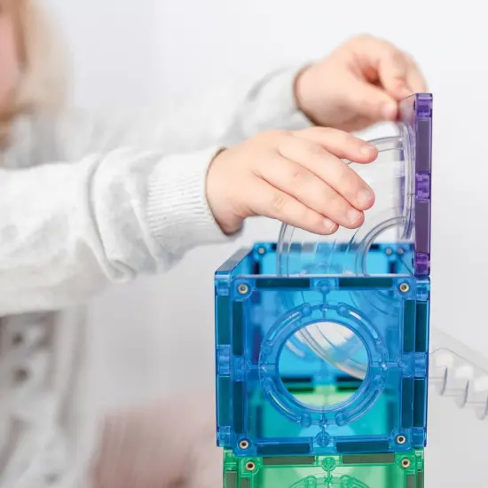 Connetix Rainbow Magnetic Tiles Ball Run - 134 Pieces {5}