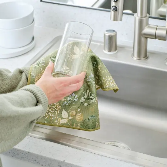 Kitchen Herbs All-Purpose Microfiber Towels, Set of 4 {2}