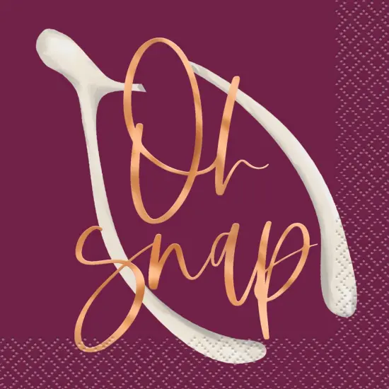 Chic Thanksgiving "Oh Snap" Beverage Napkins, 16ct {1}