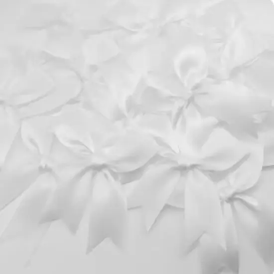 12 Ct White Bow Satin Ribbon {1}