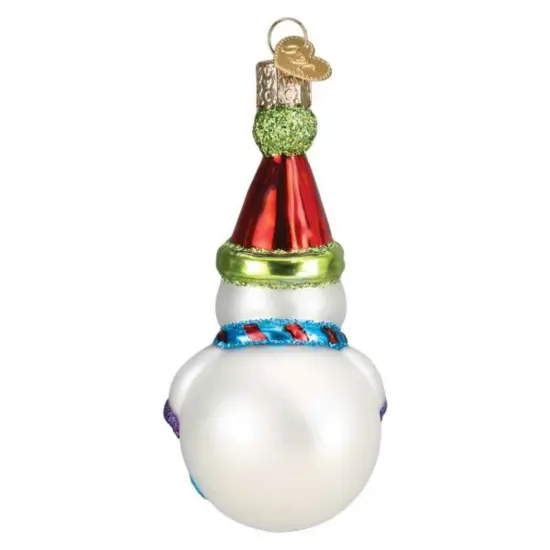 Old World Christmas 4.25 In 2023 Party Snowman Tree Ornament , Dated Banner Garland White {2}