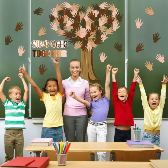 96Pcs Diversity Equality Tree Cutouts Decoration {4}