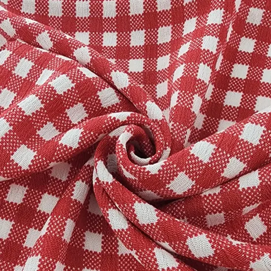 1 Yard Mars Red Rayon Crinkle Fabric &ndash; 50/52&rdquo; Wide Lightweight Material {1}
