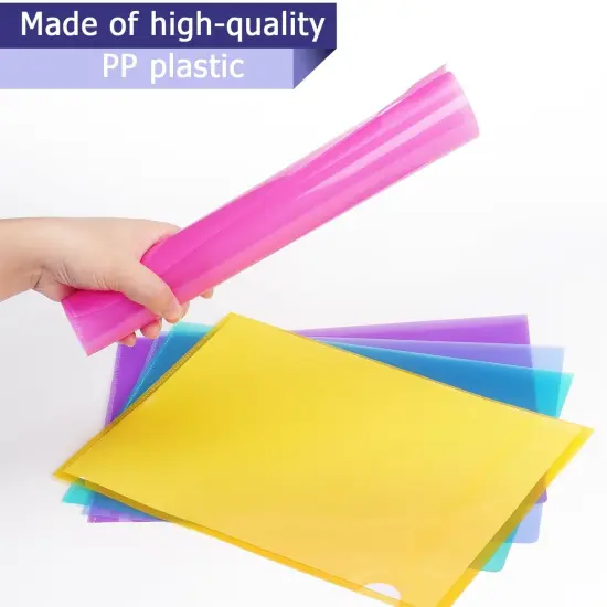 16 Pack Clear Plastic Folders Sleeves {4}