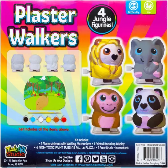 Colorbok Paint Your Own Plaster Walkers-Jungle {3}